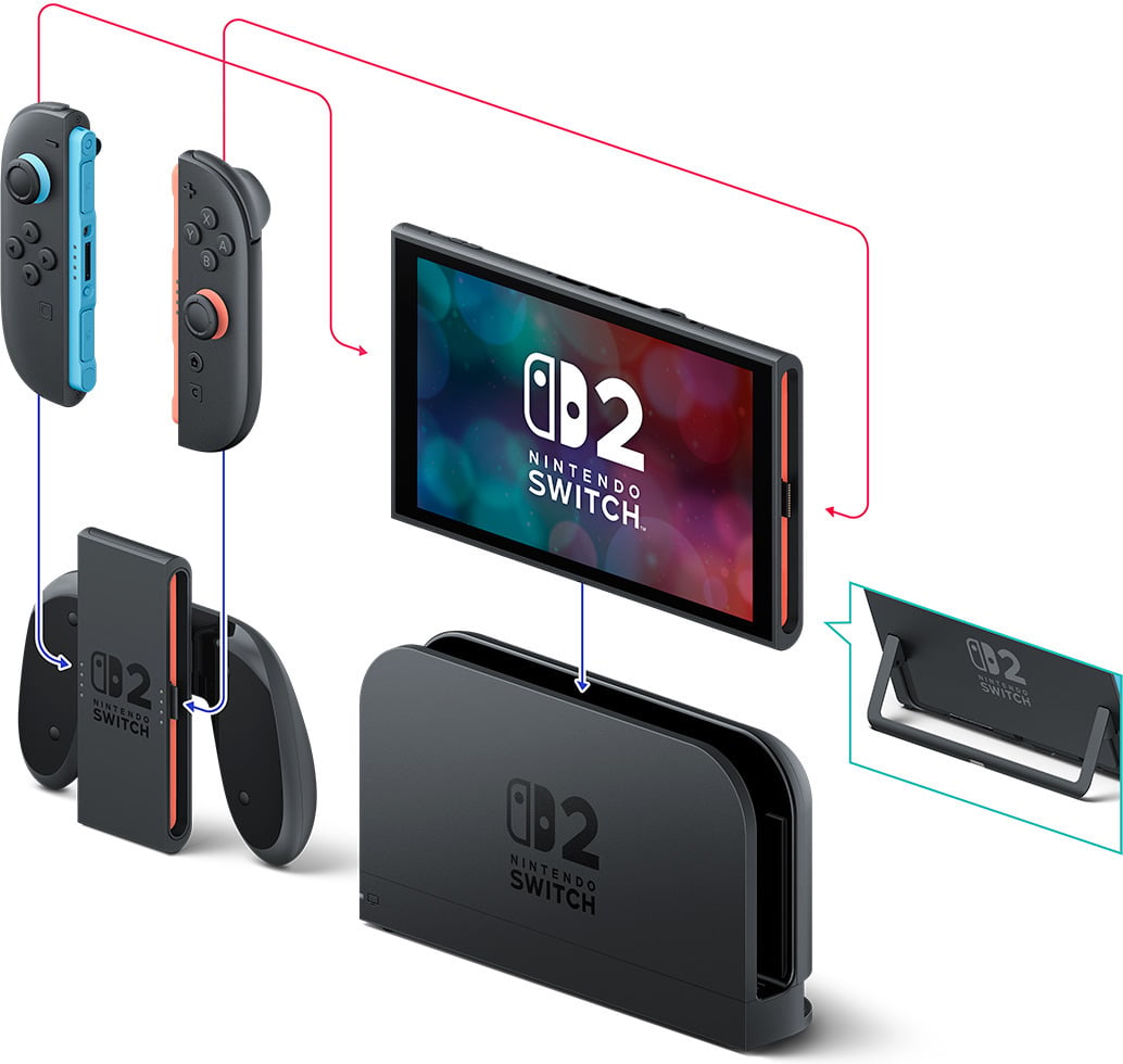 Nintendo Switch 2 pelikonsoli, musta