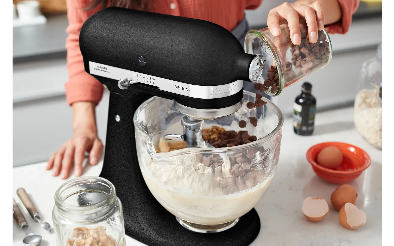 KitchenAid Artisan 5KSM185PSEBK assistent, svart gjutjärn