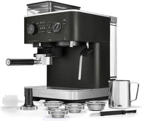 KitchenAid puoliautomaattinen espressokone kahvimyllyllä, 5KES6551, musta – kuva 2
