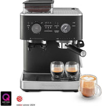 KitchenAid puoliautomaattinen espressokone kahvimyllyllä, 5KES6551, musta – kuva 1