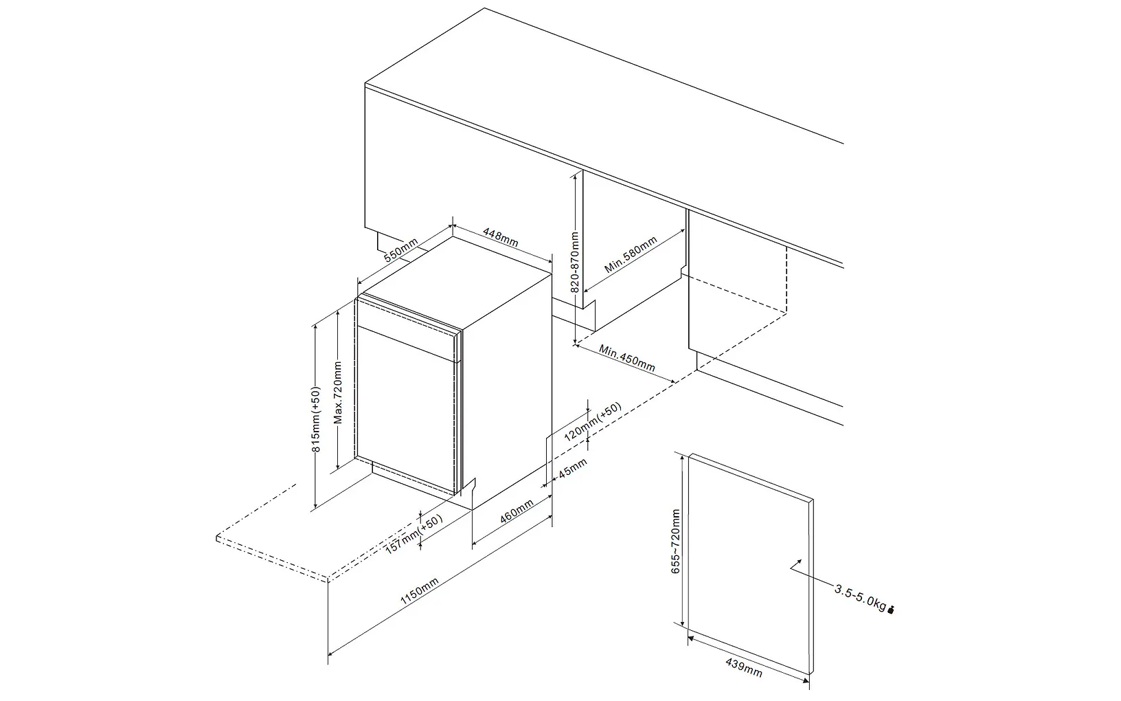 Ströme DI45A03/01 integrerad diskmaskin