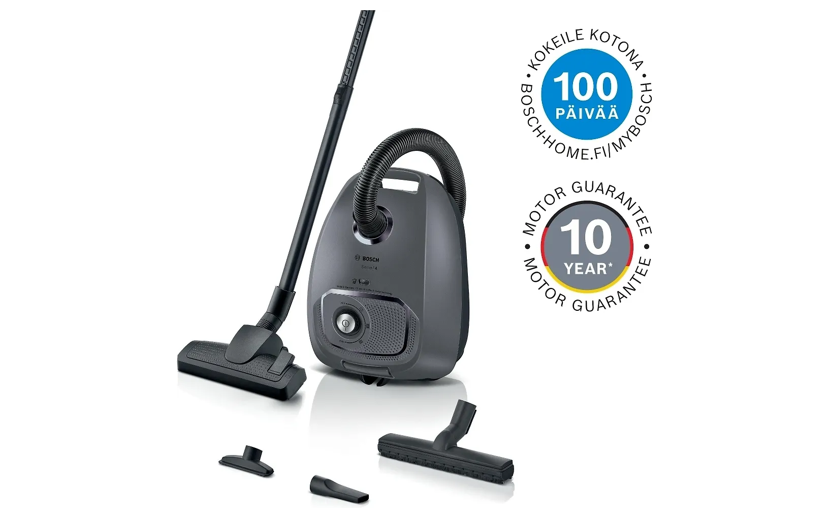 Bosch Serie 4 dammsugare, BGL41GR3H, grå