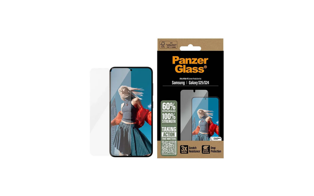 PanzerGlass Ultra Wide Fit panssarilasi, Samsung Galaxy S25 / S24