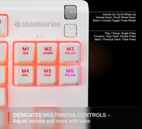SteelSeries Apex 3 TKL pelinäppäimistö, valkoinen – kuva 6