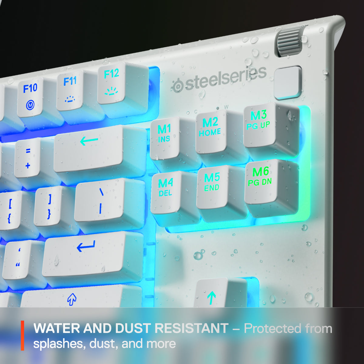 SteelSeries Apex 3 TKL pelinäppäimistö, valkoinen – kuva 4