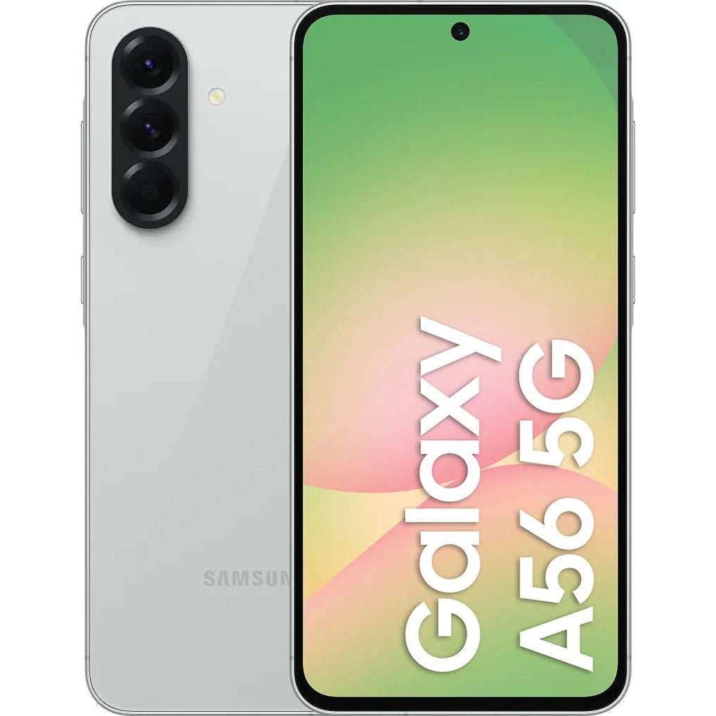 Samsung Galaxy A56 5G puhelin, 128/8 Gt, vaaleanharmaa - E-store.fi