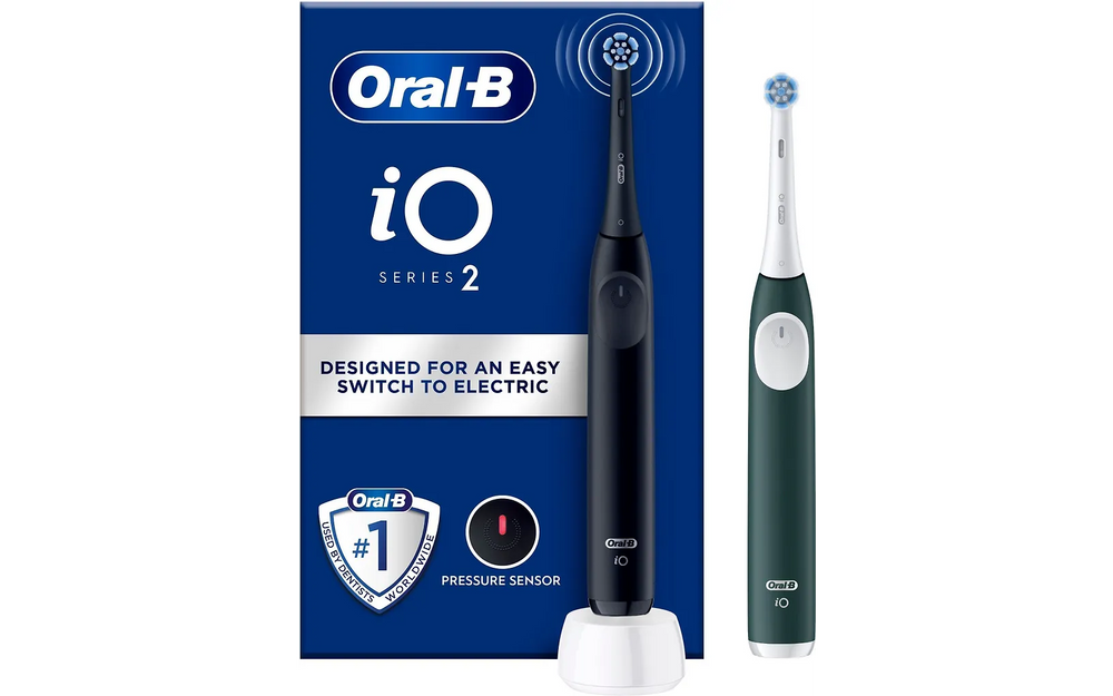 Oral-B iO2 Duo sähköhammasharjapari, musta & vihreä