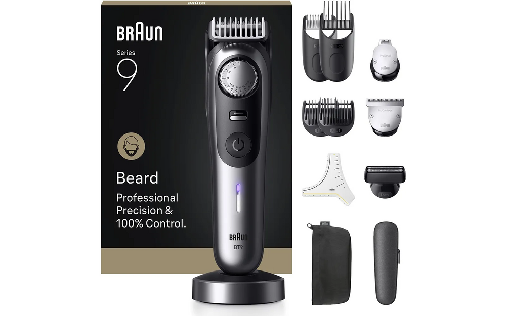 Braun Series 9 skäggtrimmer, BT9560, Krom