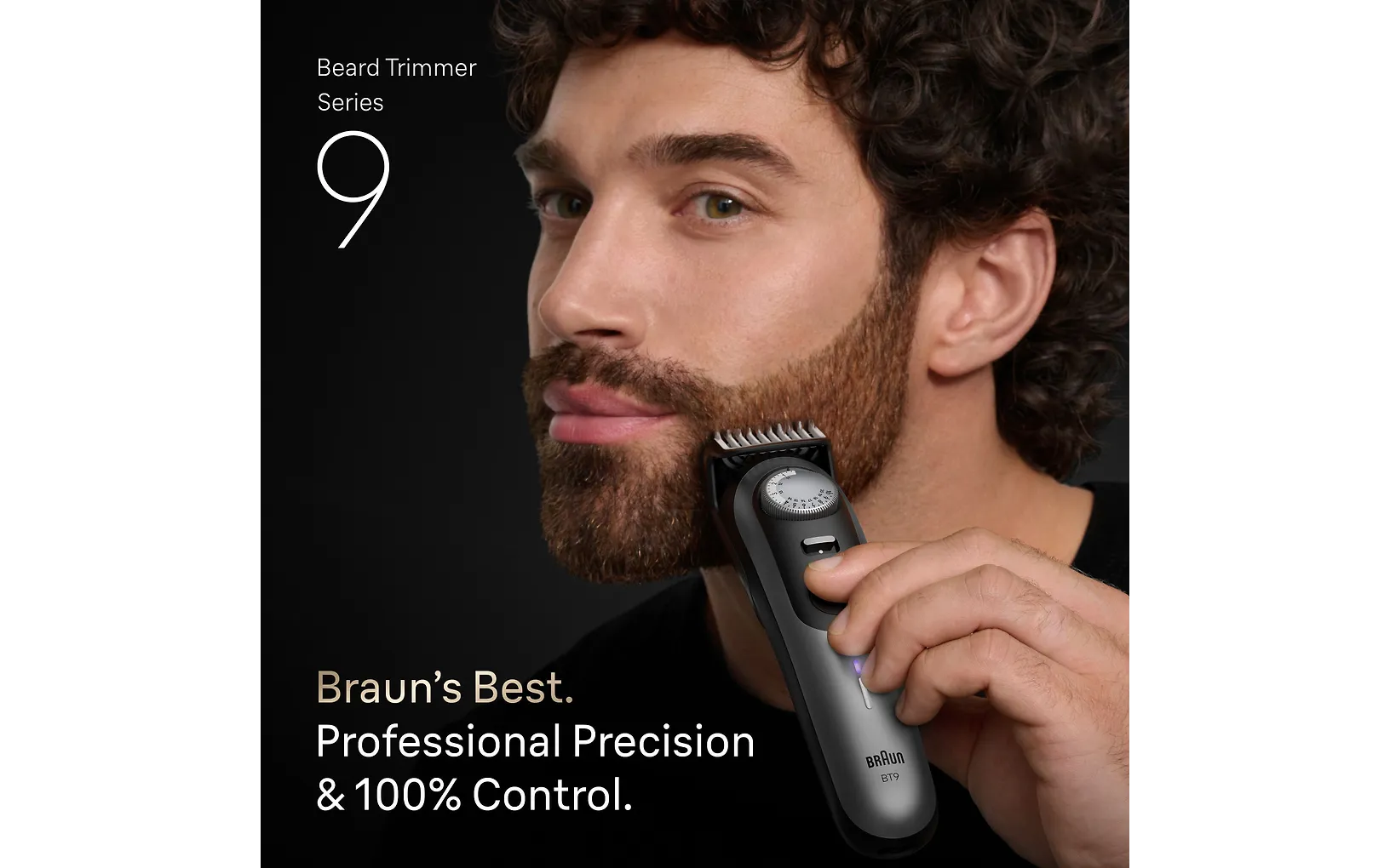 Braun Series 9 skäggtrimmer, BT9560, Krom