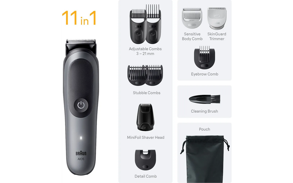 Braun All-in-One Series 5 multifunktionstrimmer, AIO5560, grå