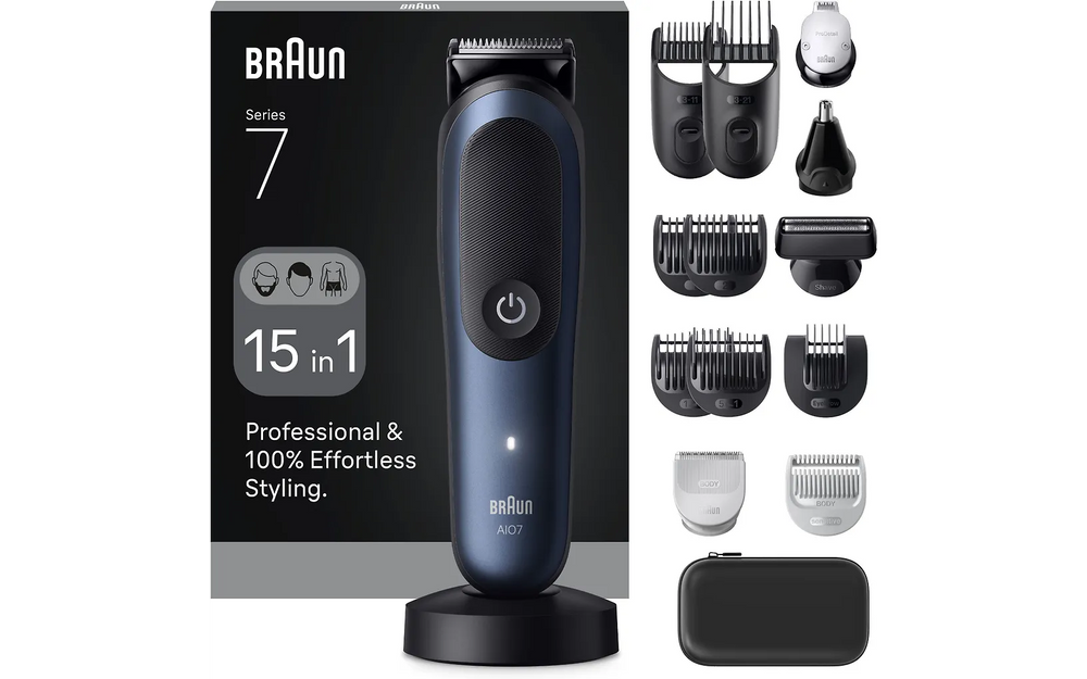 Braun All-in-One Series 7 monitoimitrimmeri, AIO7580, sininen