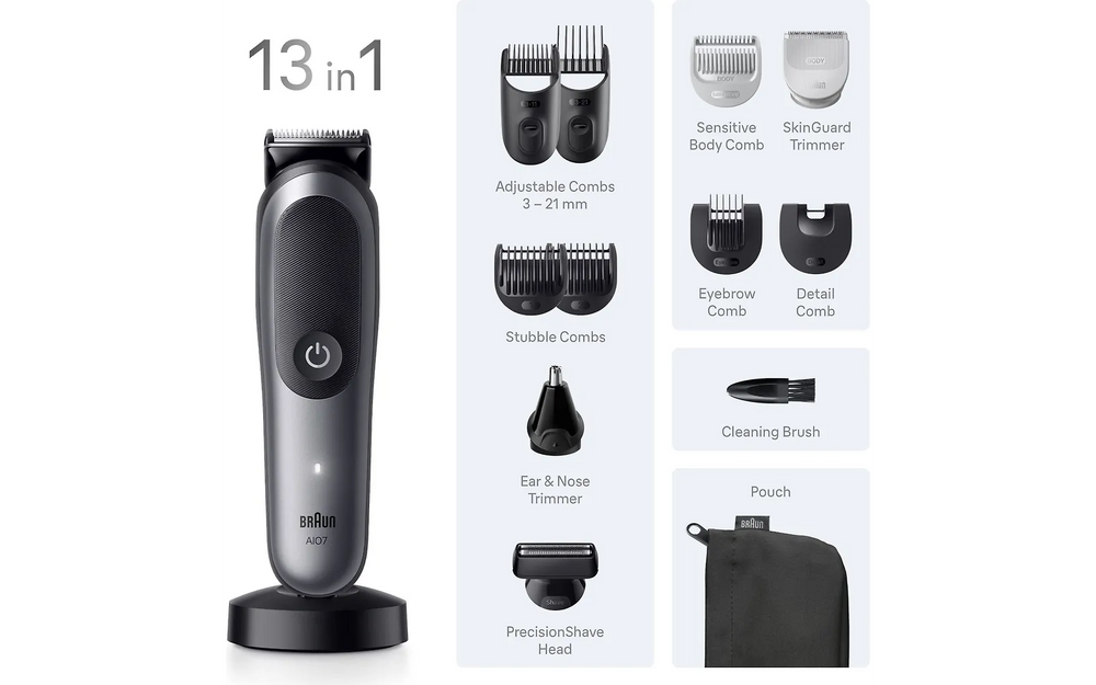 Braun All-in-One Series 7 multifunktionstrimmer, AIO7560, grå