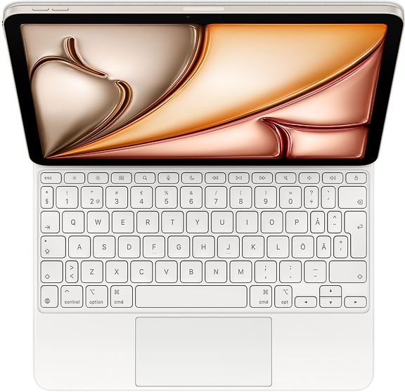 Apple Magic Keyboard 11" iPad Airille (M4) näppäimistö ja suoja, valkoinen (MDFV4) – kuva 2