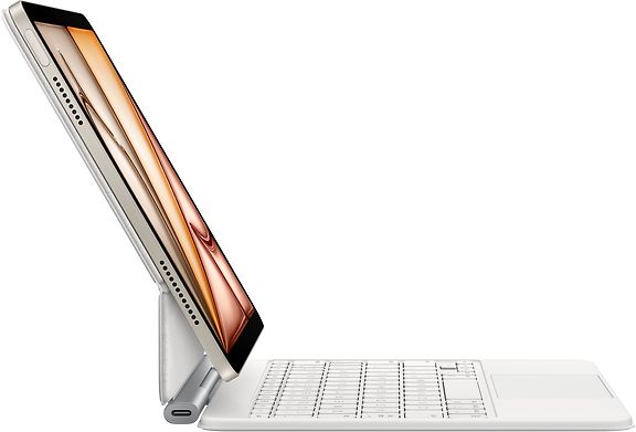 Apple Magic Keyboard 11" iPad Airille (M4) näppäimistö ja suoja, valkoinen (MDFV4) – kuva 4
