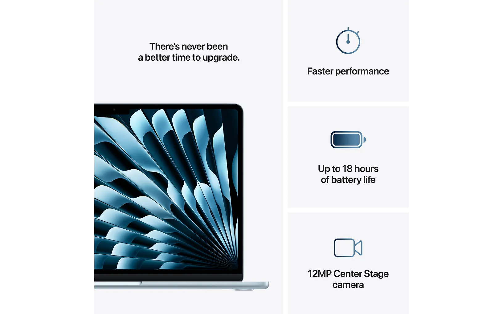 Apple MacBook Air 13" M4 16 Gt, 256 Gt 2025 -kannettava, taivaansininen (MC6T4)