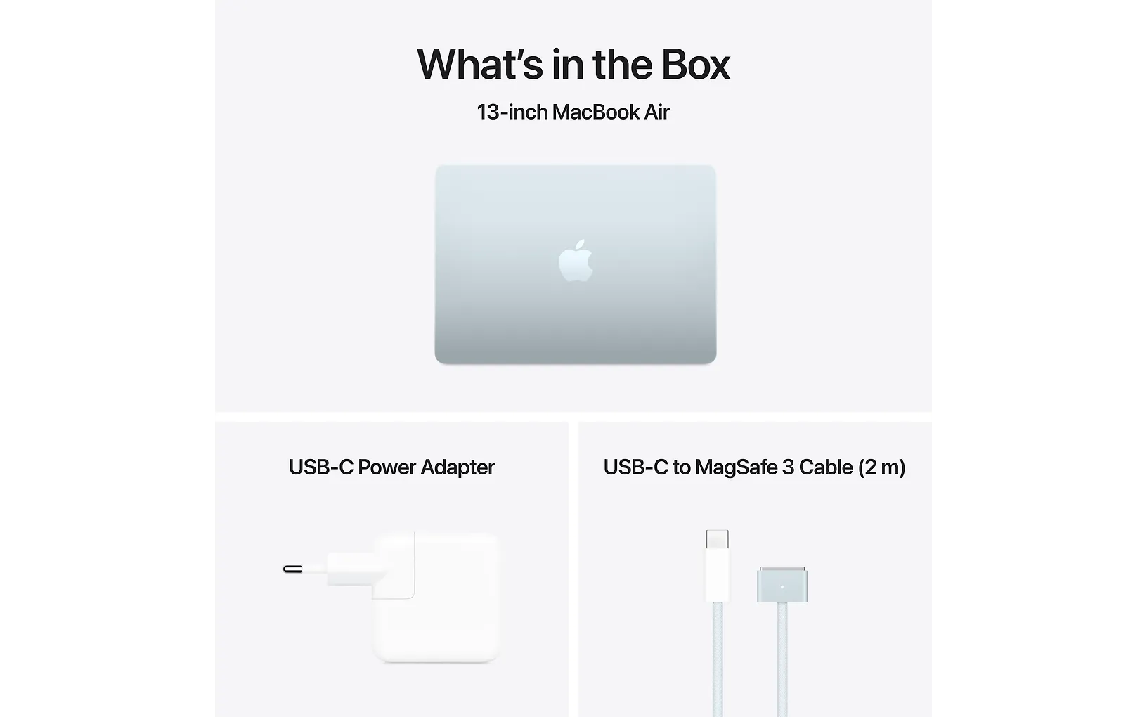 Apple MacBook Air 13" M4 16 Gt, 256 Gt 2025 -kannettava, taivaansininen (MC6T4)