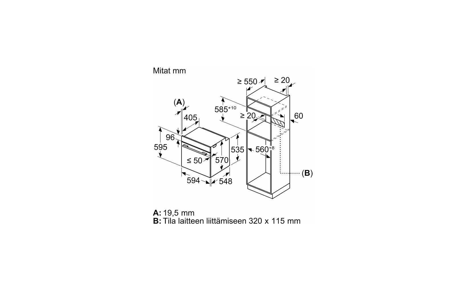 Siemens iQ500 erillisuuni, HB517GCW1S, valkoinen