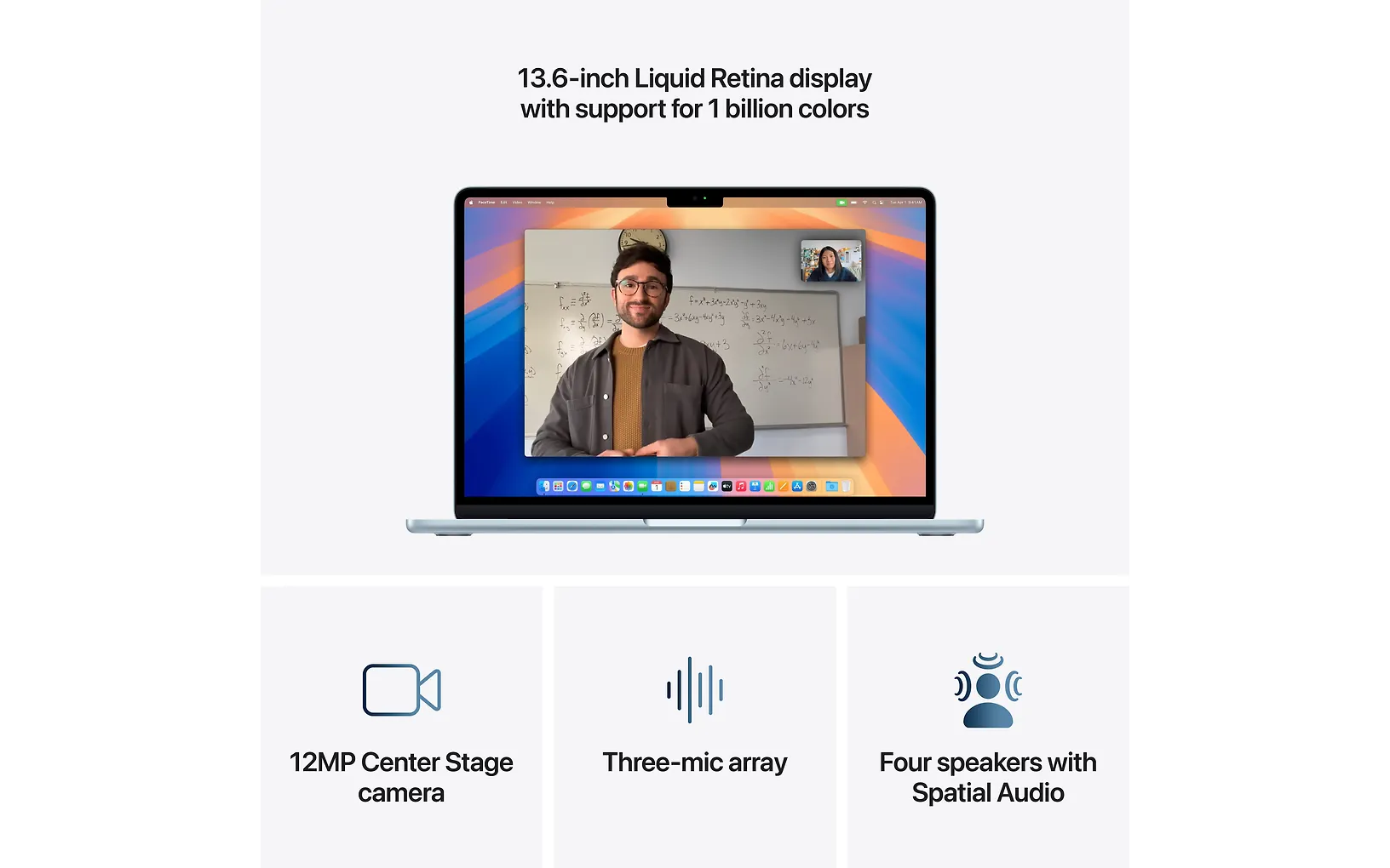 Apple MacBook Air 13" M4 16 Gt, 256 Gt 2025 -kannettava, taivaansininen (MC6T4)