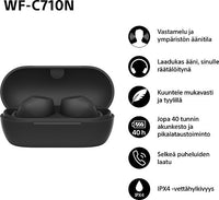 Sony WF-C710N vastamelunappikuulokkeet, musta – kuva 3