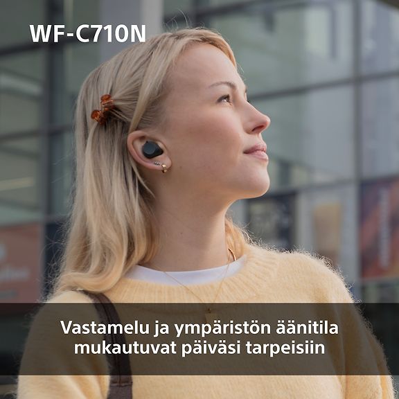 Sony WF-C710N vastamelunappikuulokkeet, musta – kuva 4