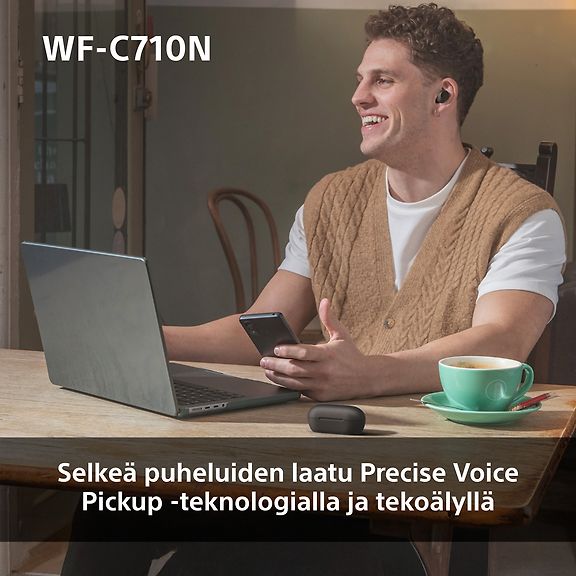 Sony WF-C710N vastamelunappikuulokkeet, musta – kuva 8