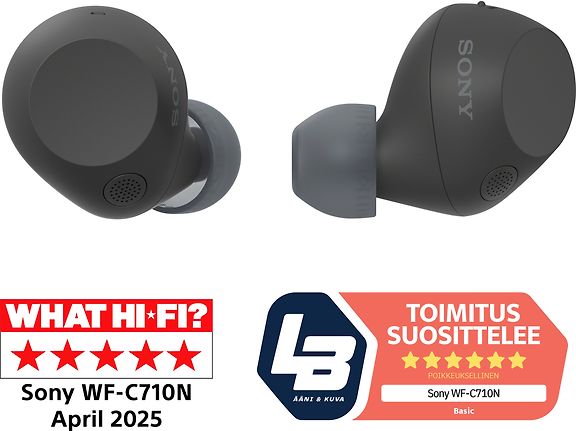 Sony WF-C710N vastamelunappikuulokkeet, musta – kuva 1