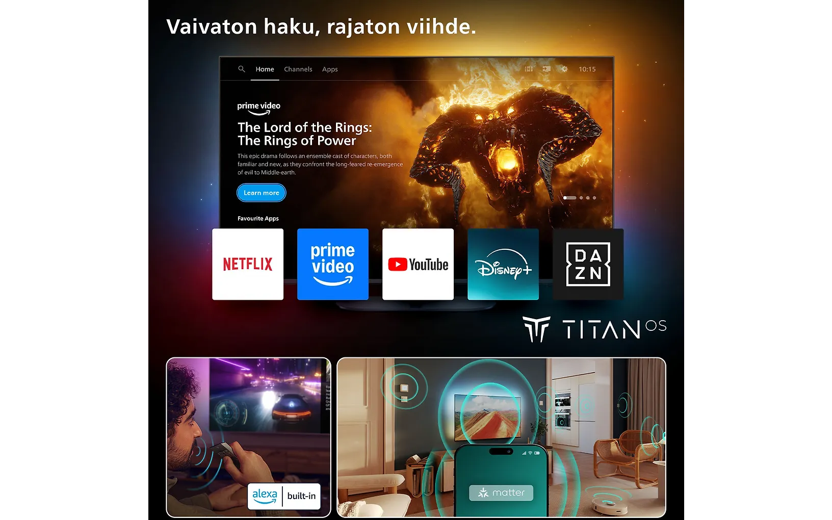 Philips 50" PUS8550 – 4K QLED Ambilight-TV