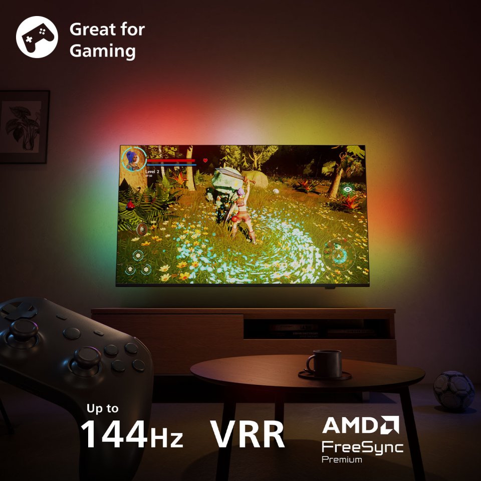 Philips 55" MLED910 – 4K QD Mini-LED Ambilight TV