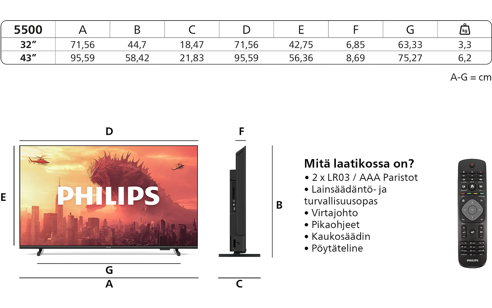 Philips 32" PHS5500 – HD LED TV