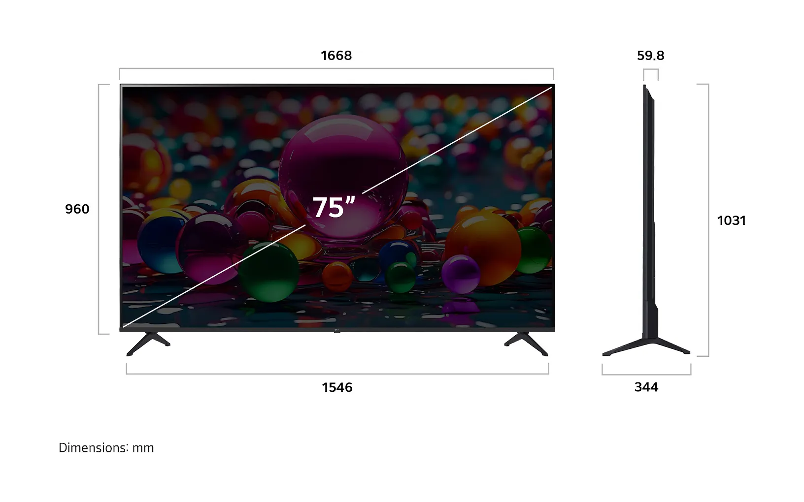 LG 75" UA75 – 4K LED TV