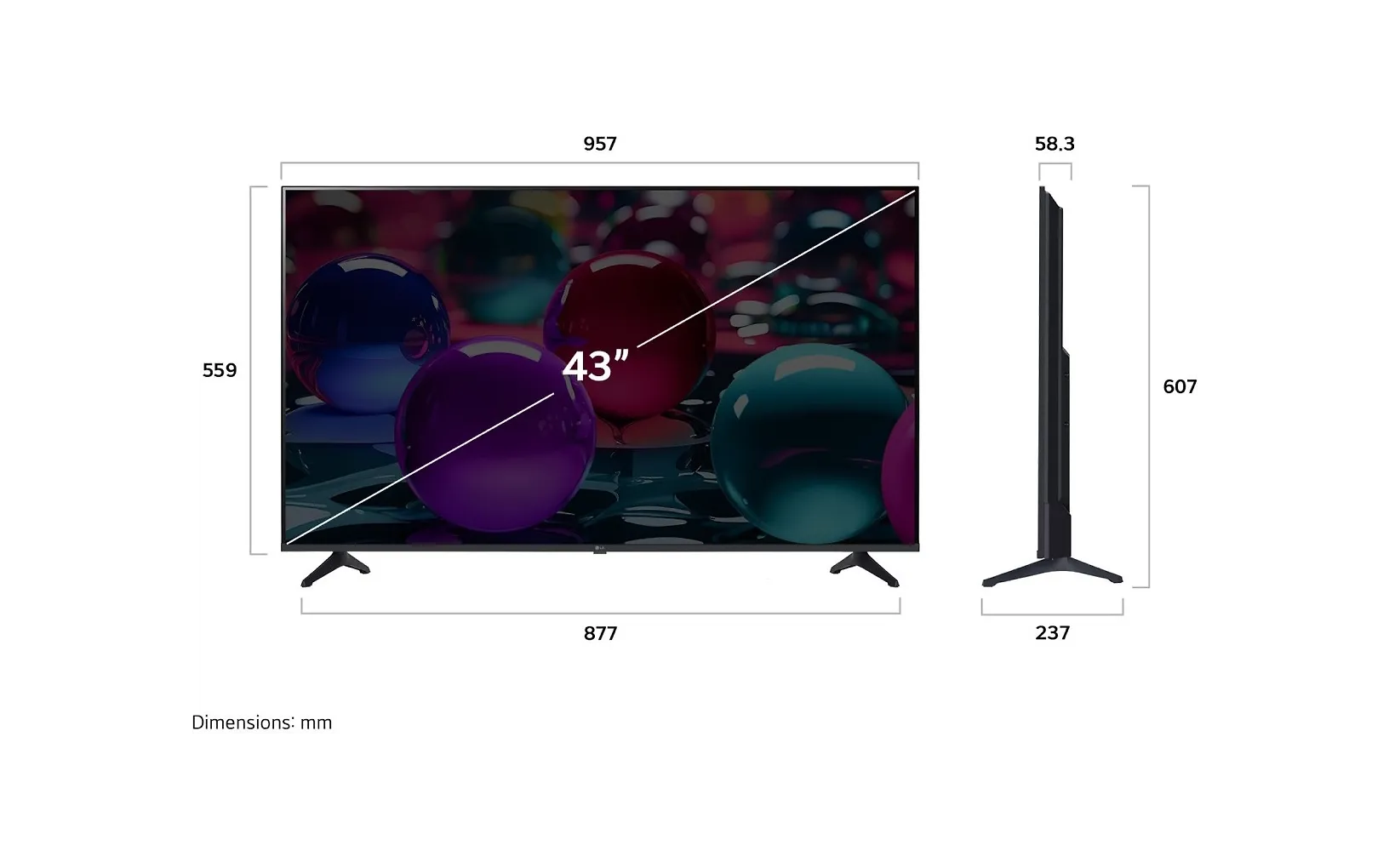 LG 43" UA73 - 4K LED TV