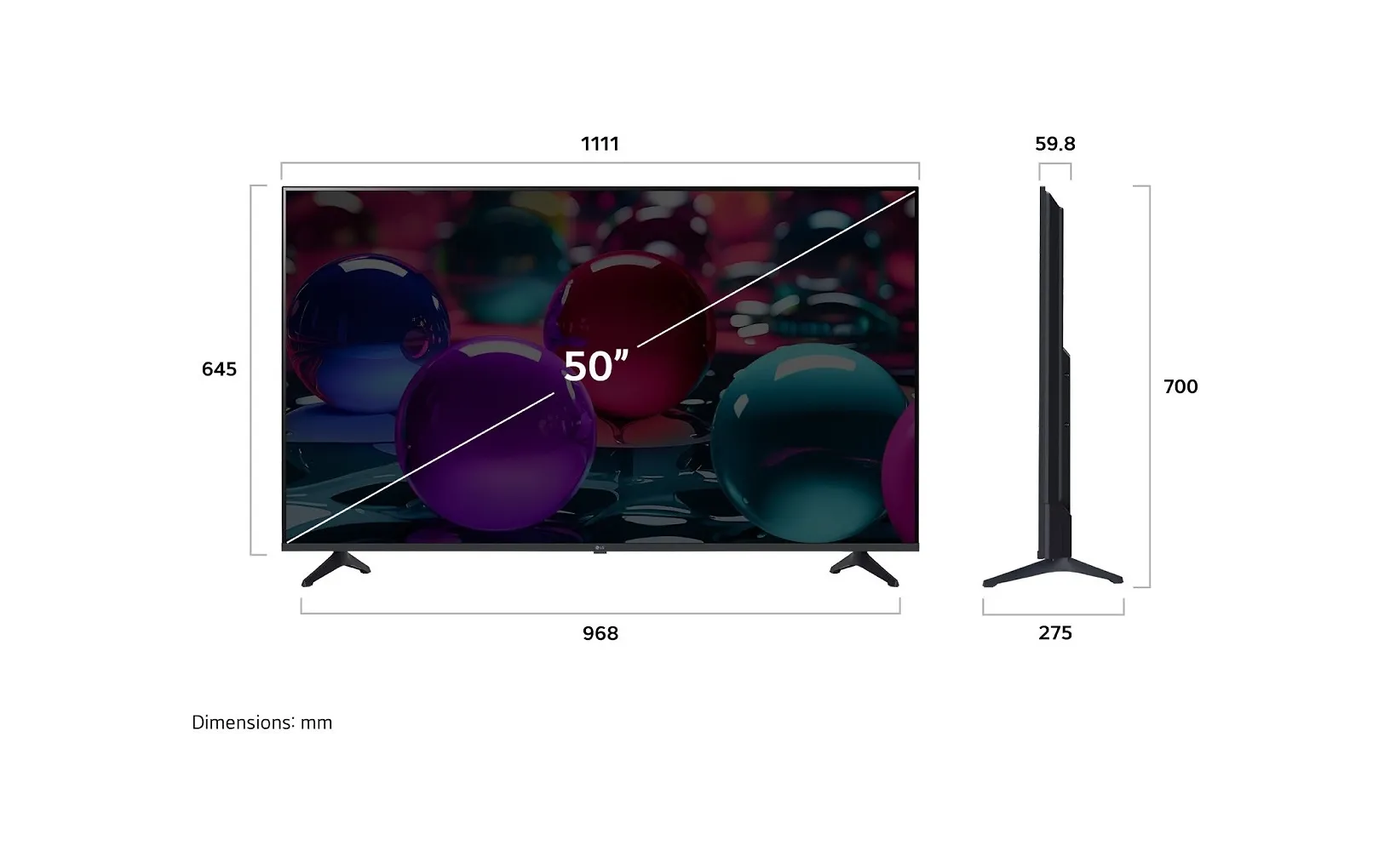 LG 50" UA73 – 4K LED TV