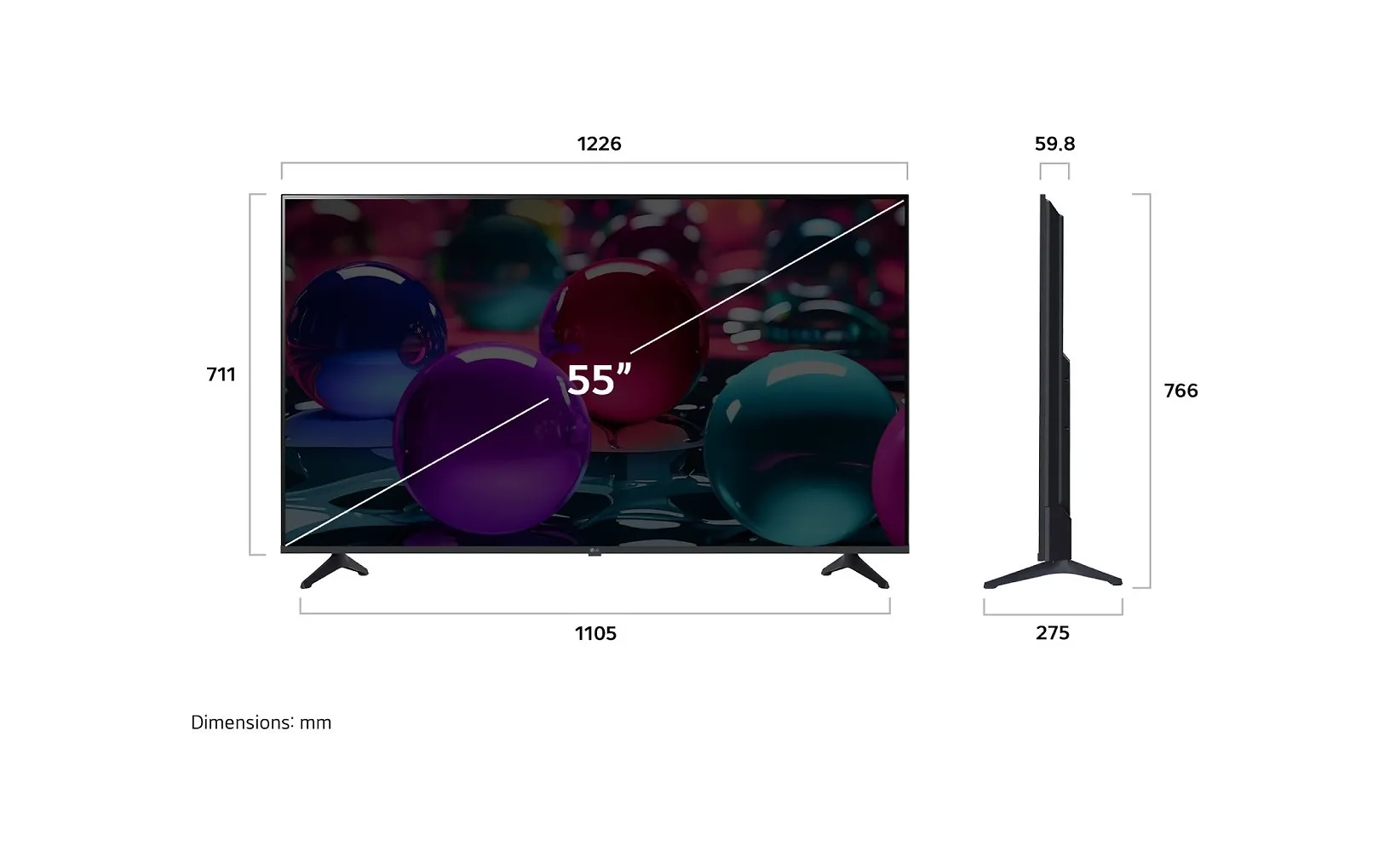LG 55" UA73 – 4K LED TV