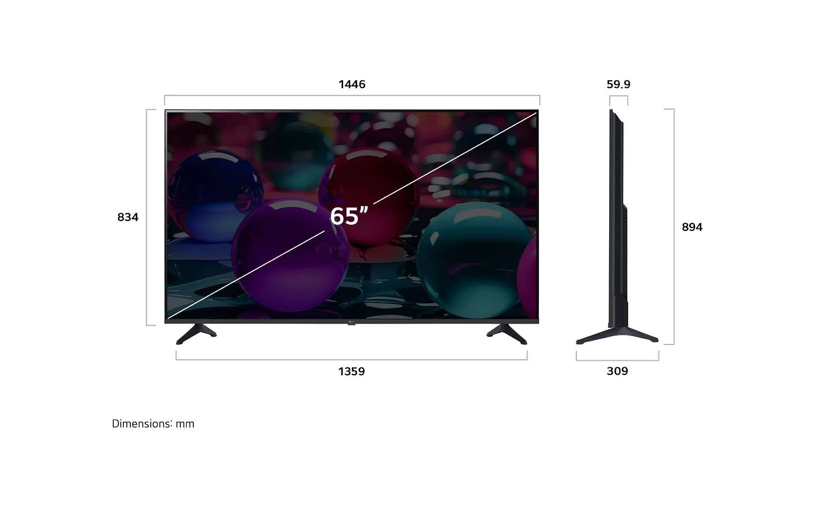LG 65" UA73 – 4K LED TV