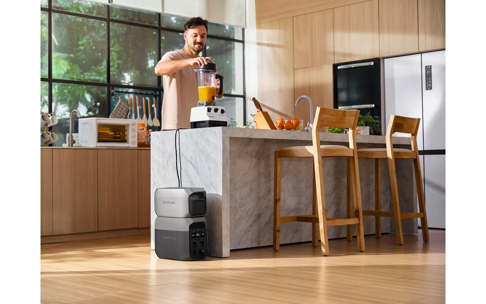 EcoFlow Delta 3 extra batteri till Delta 3/3 Plus kraftstation, 1024 Wh