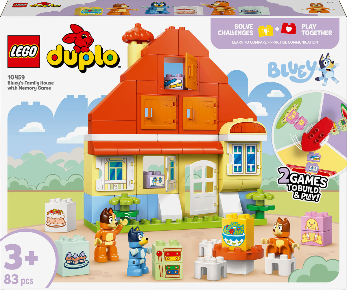 LEGO DUPLO Bluey 10459 Blueyn perheen talo ja muistipeli