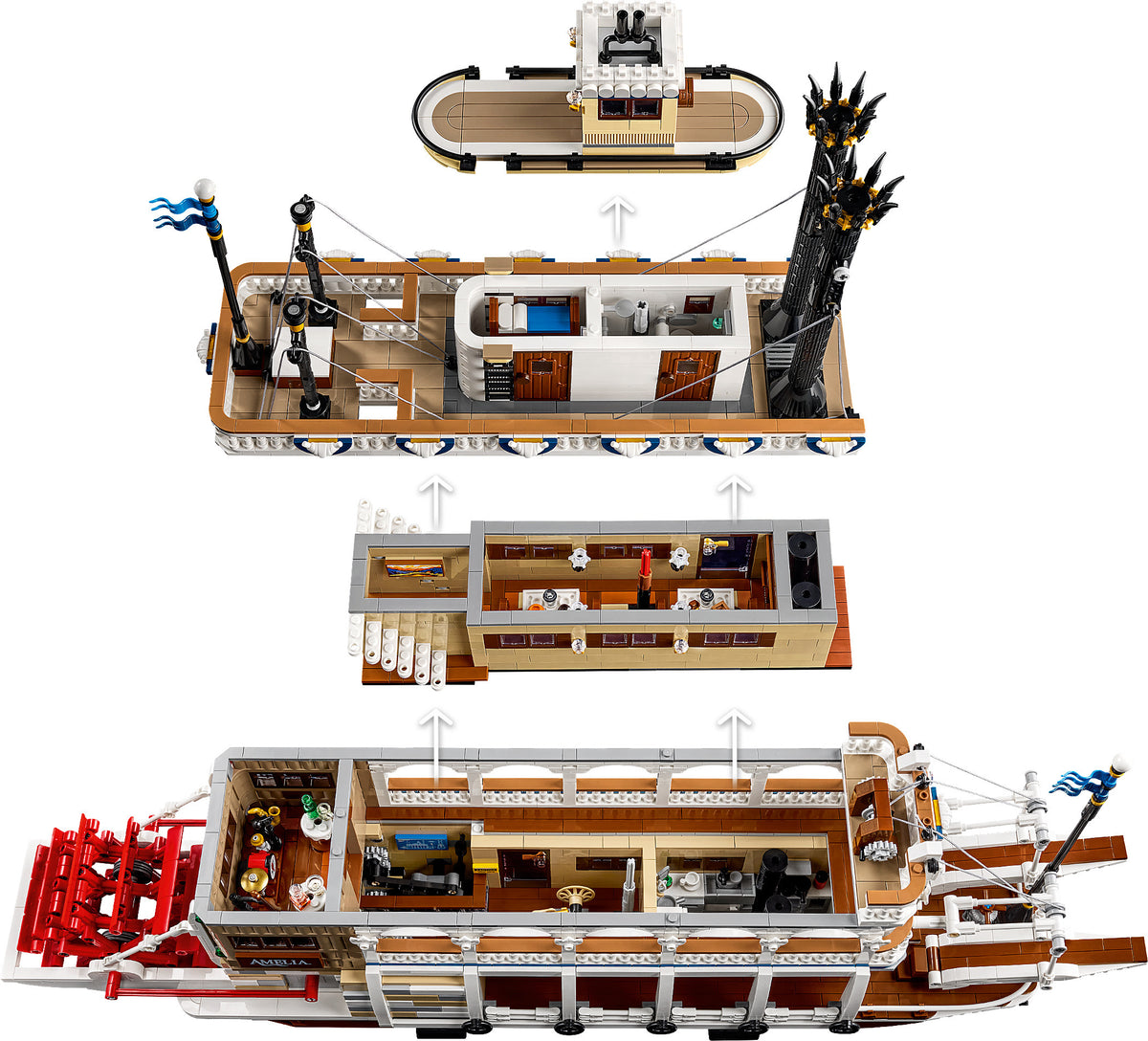 LEGO Ideas 21356 Jokihöyrylaiva – kuva 13