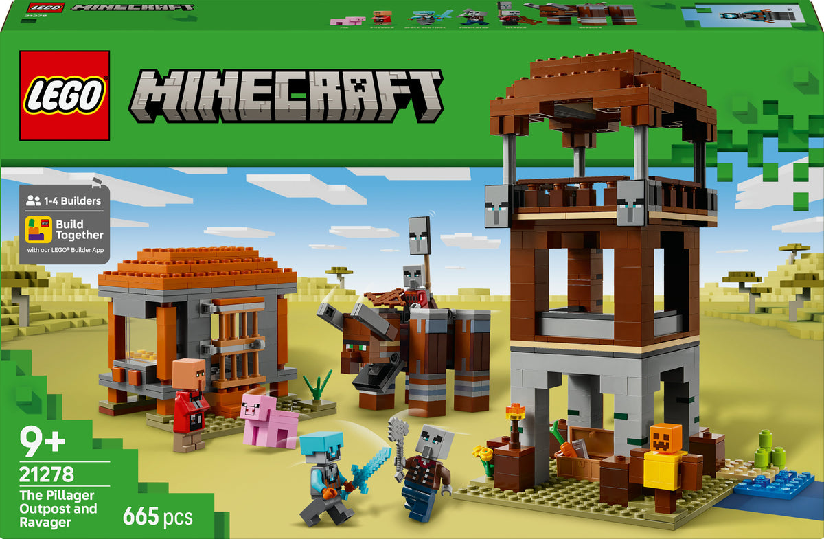 LEGO Minecraft 21278 Ryöstelijöiden etuvartioasema ja Tuhokylvyri