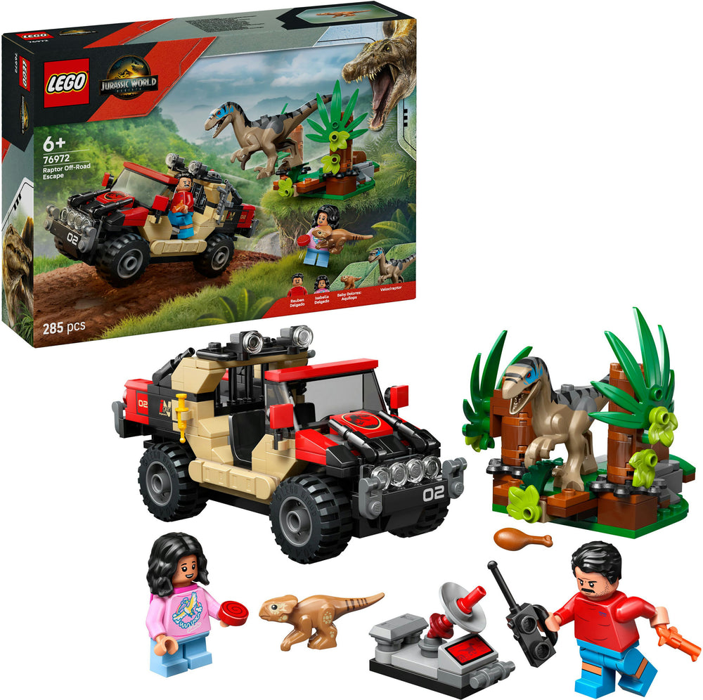 LEGO Jurassic World 76972 Raptor ja pako maastoautolla – kuva 2
