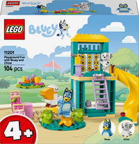 LEGO Bluey 11201 Blueyn ja Katin hupihetket leikkikentällä