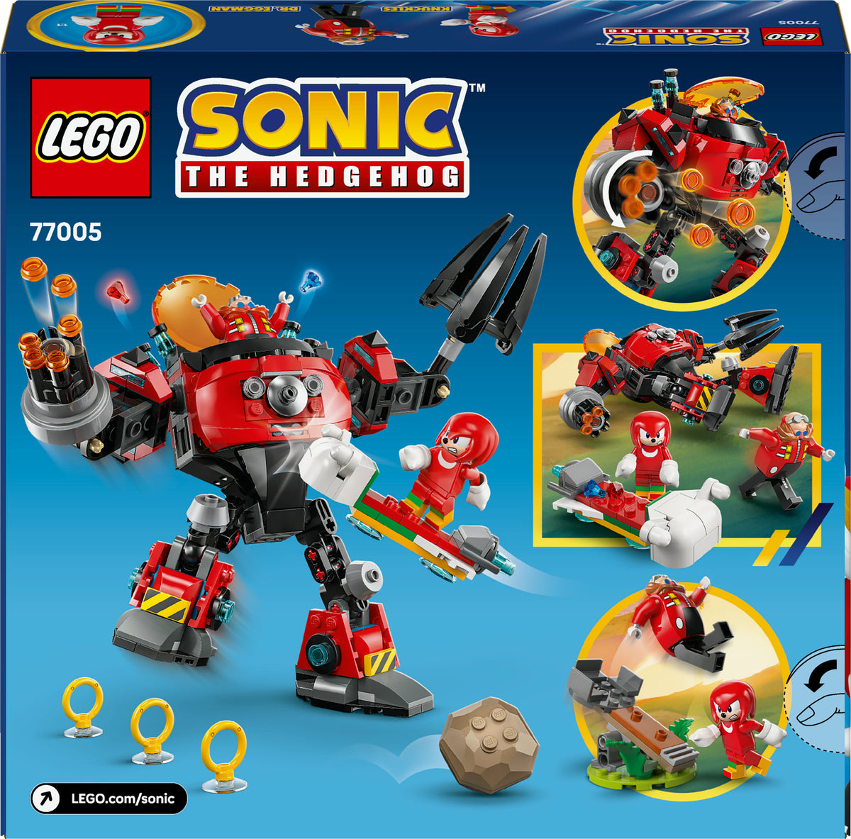 LEGO Sonic the Hedgehog 77005 - Knuckles vastaan Dr. Eggman ja Egg Crusher ‑robotti