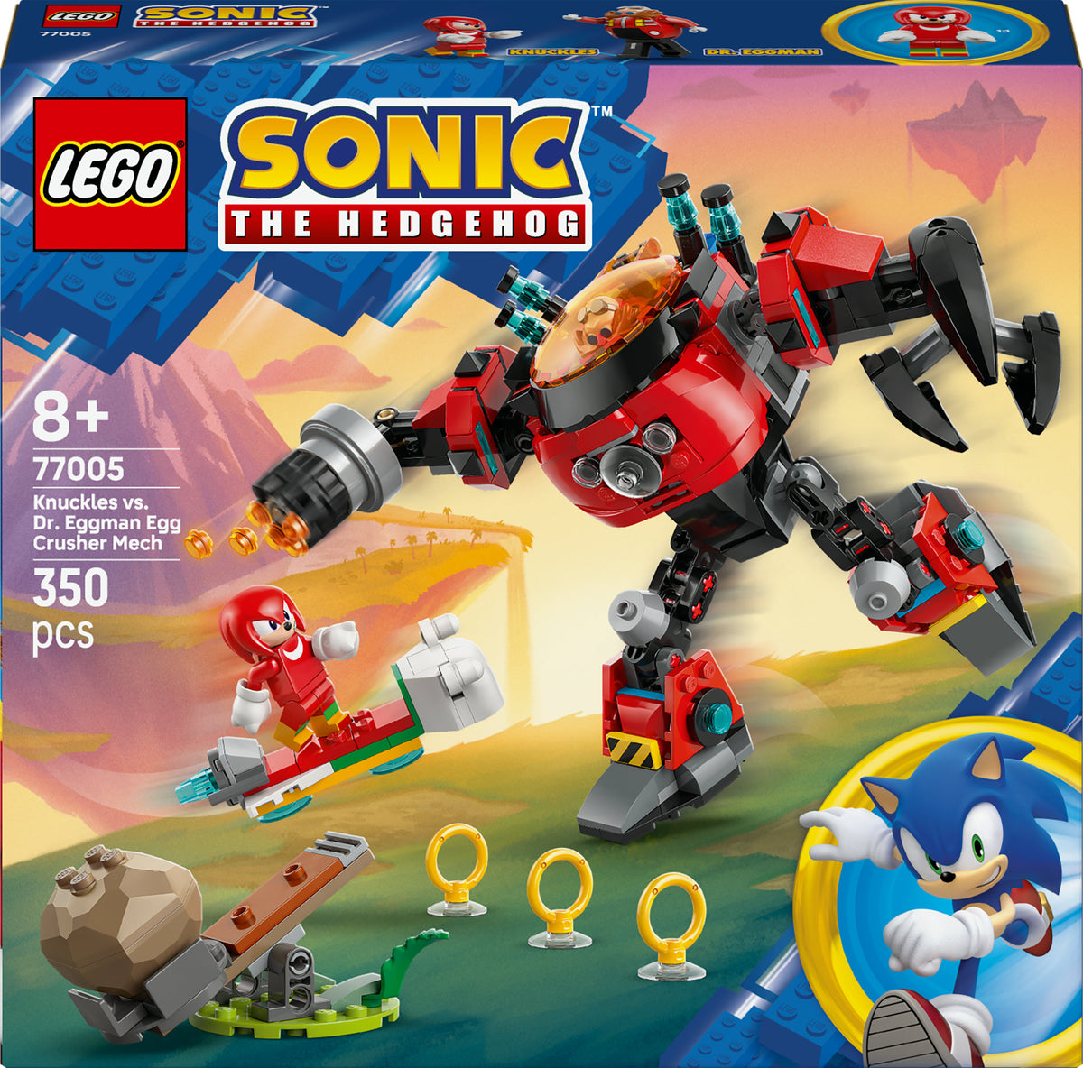LEGO Sonic the Hedgehog 77005 - Knuckles vastaan Dr. Eggman ja Egg Crusher ‑robotti