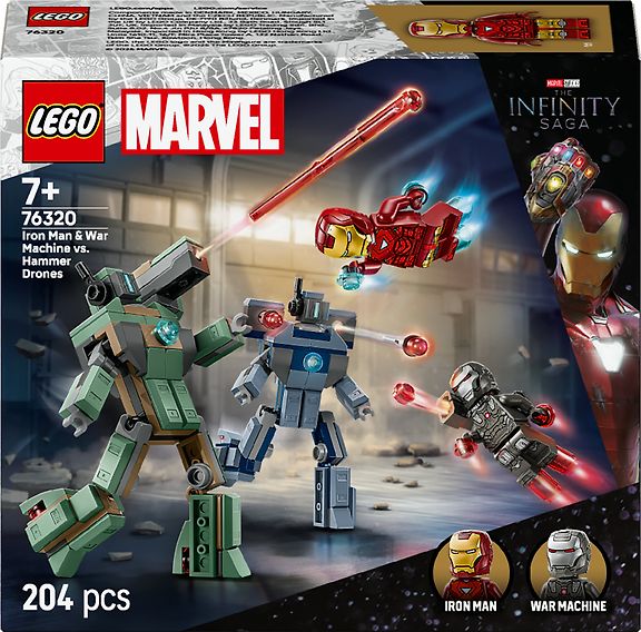 LEGO Marvel 76320 – Iron Man ja Sotakone vastaan Hammer-dronet – kuva 1