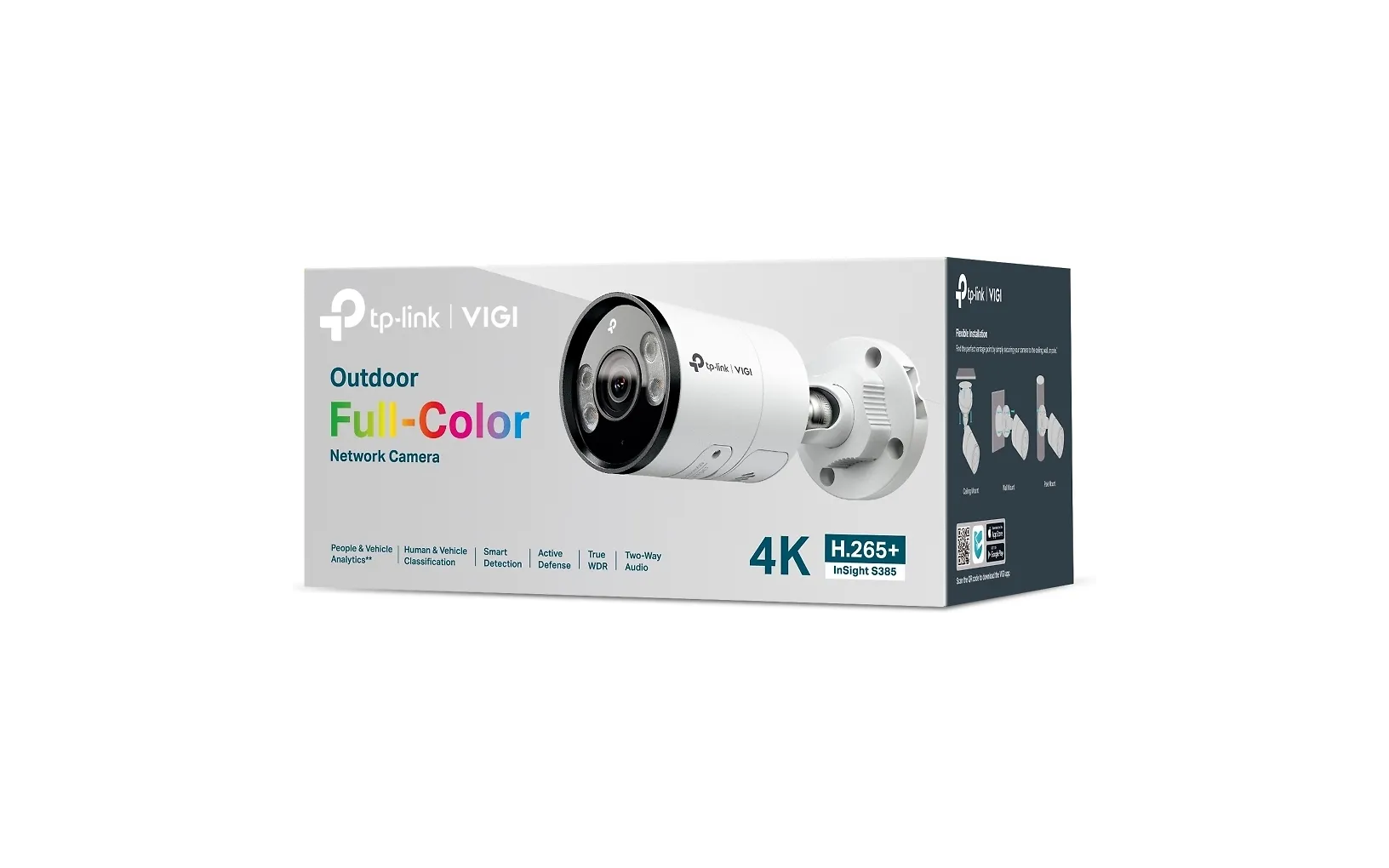 TP-Link VIGI InSight S385 4K-valvontakamera ulkokäyttöön, 2,8 mm