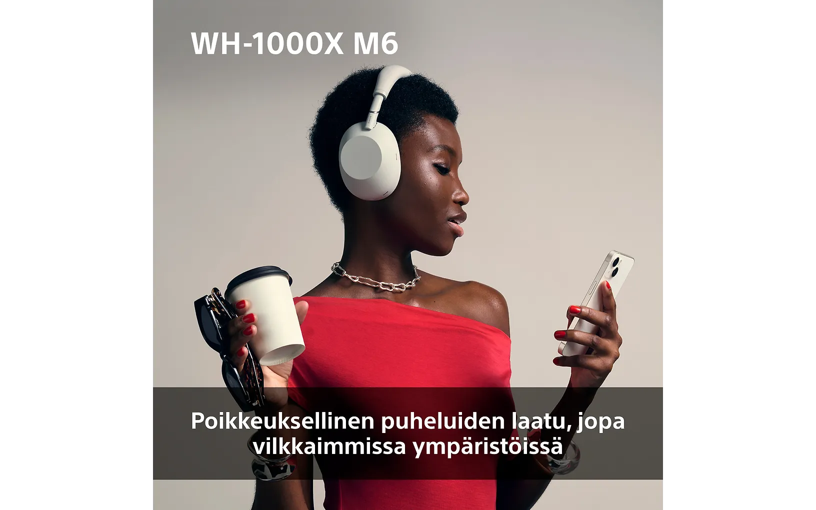 Sony WH-1000XM6 vastamelukuulokkeet, hopea