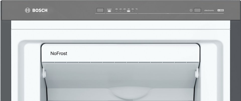 Bosch GSN36VXEP Serie 4 kaappipakastin, harjattu musta teräs, anti fingerprint