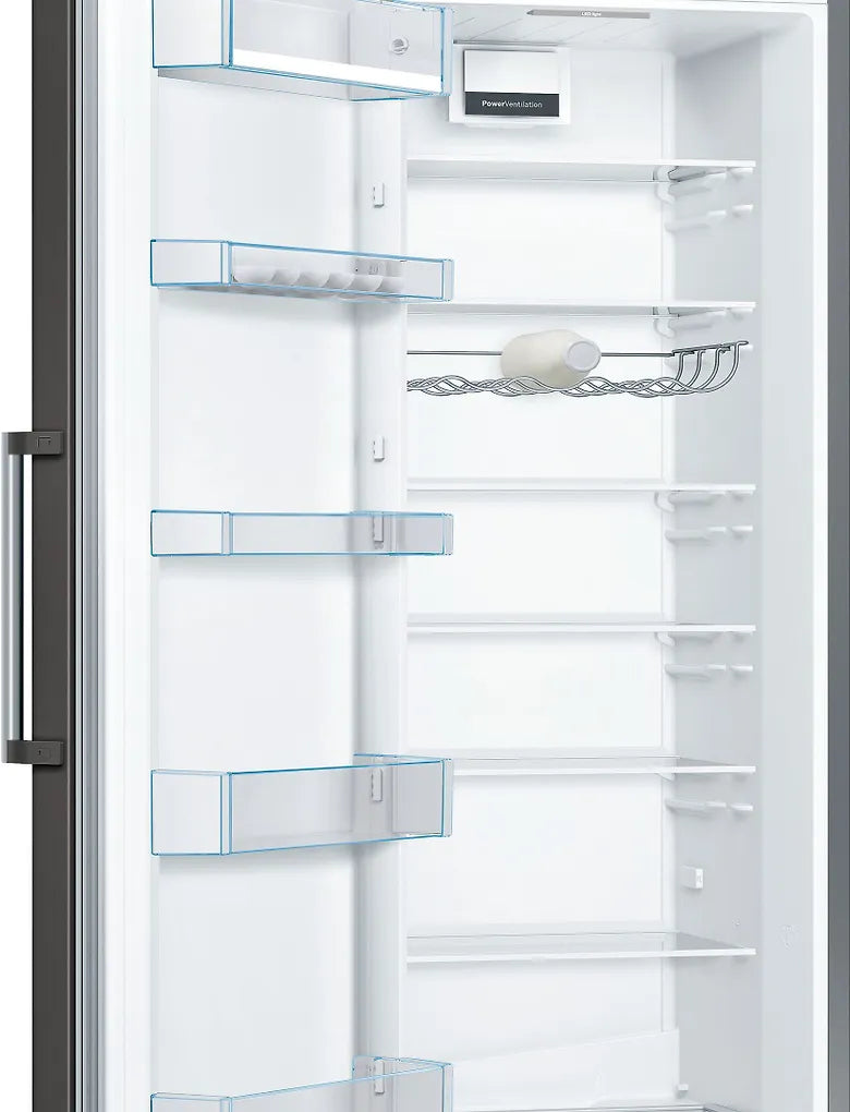 Bosch KSV36VXDP Serie 4 kylskåp, borstat svart stål, anti-fingeravtryck