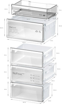 Bosch KGN362LDF Serie 4, Jääkaappipakastin, inox-look