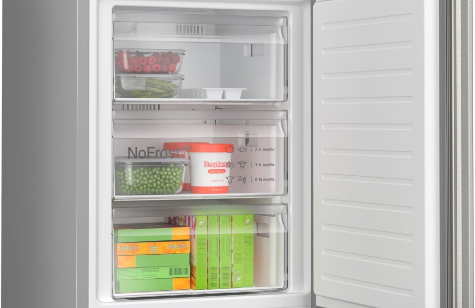 Bosch KGN392I1F Serie 4, Jääkaappipakastin, teräs