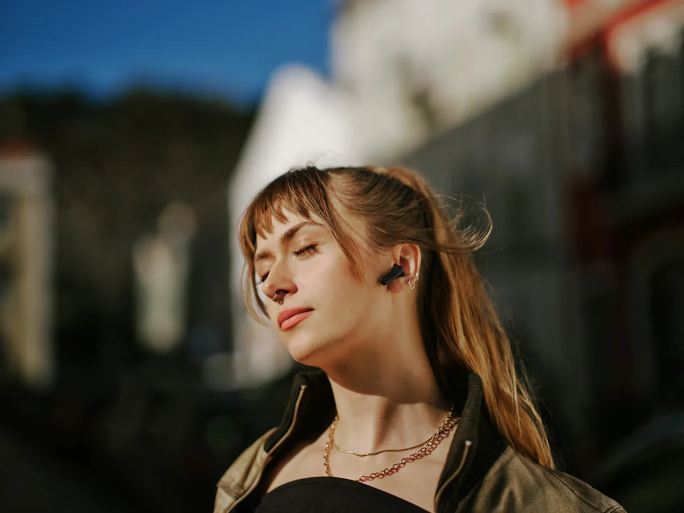 Sennheiser Accentum Open, langattomat nappikuulokkeet, musta